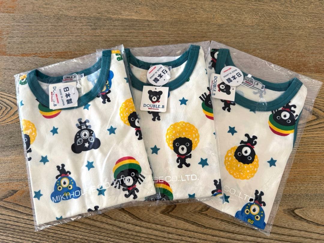 RT-32626 新品タグ付 ミキハウス ダブルB タンクトップ 3点