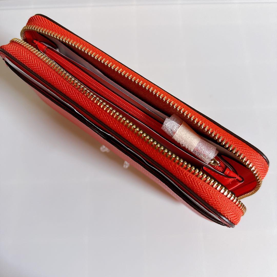 未使用 kate spade 赤 レザー 長財布