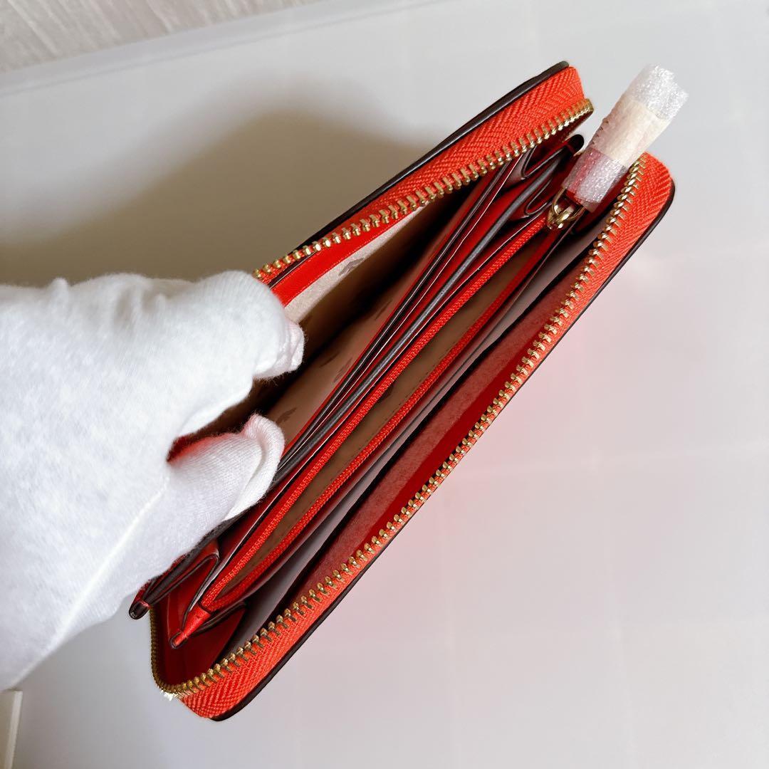未使用 kate spade 赤 レザー 長財布