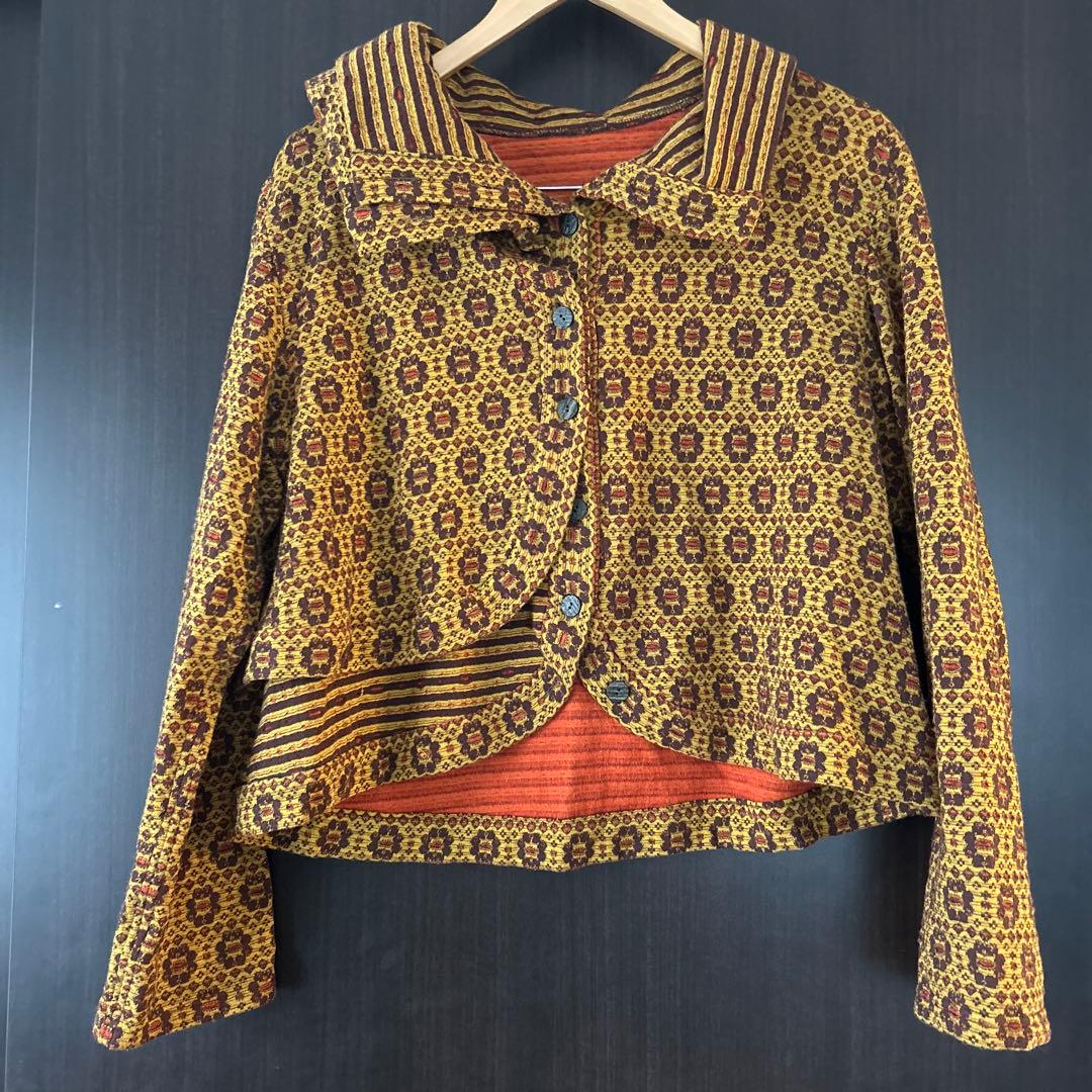 慈雨　幾何学模様 テーラードジャケット40