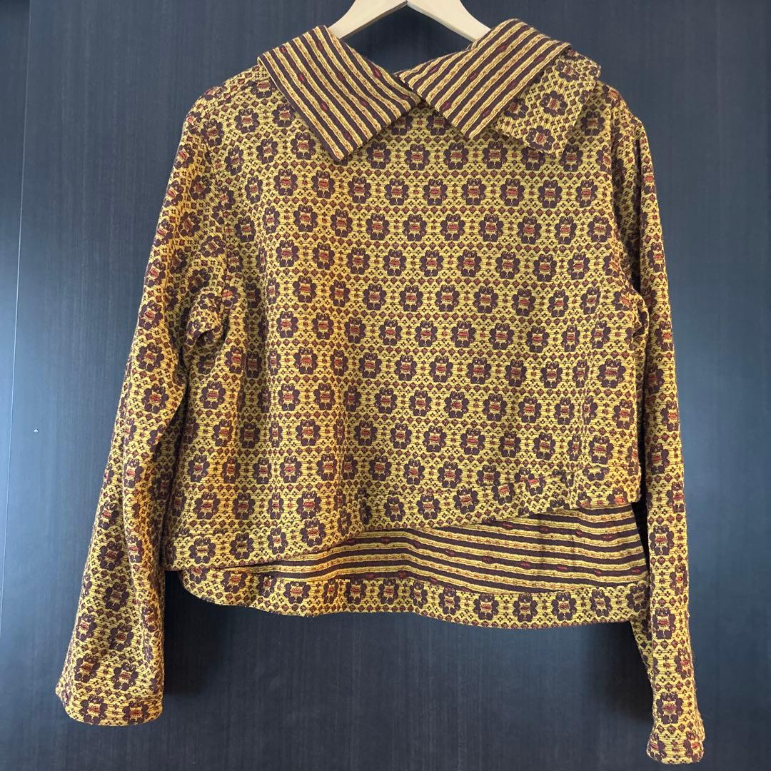 慈雨　幾何学模様 テーラードジャケット40