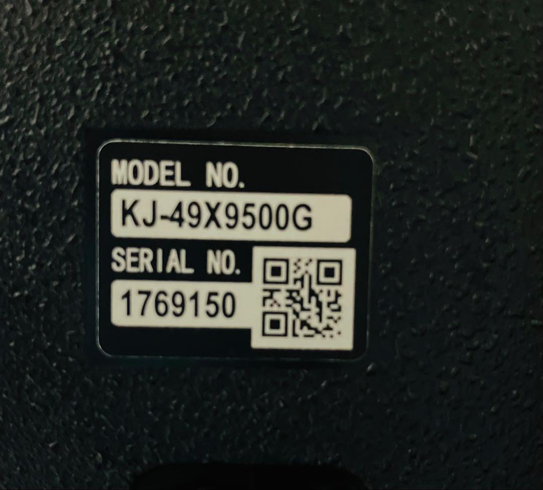 【ジャンク品】SONY 4K液晶テレビ KJ-49X9500G 49インチ