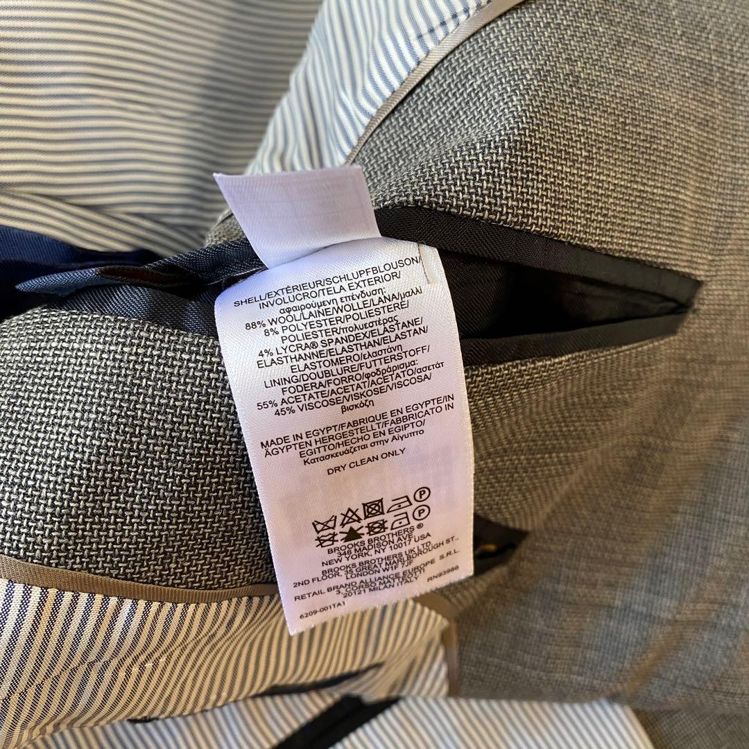 Brooks Brothers 銀ボタンテーラードジャケット Mサイズ グレー