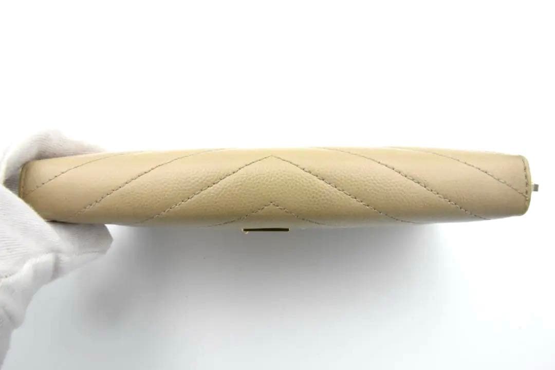 SAINT LAURENT ラウンドファスナー　カサンドラ　ベージュ