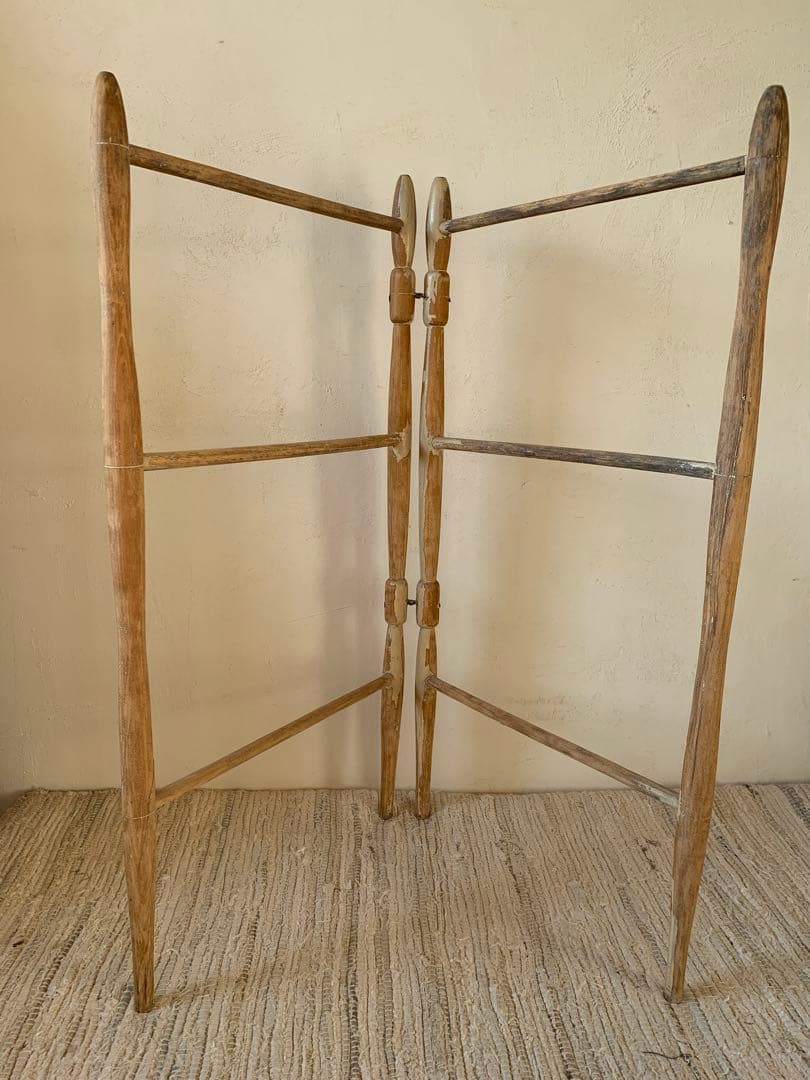 フランスアンティークタオルハンガー※キルトラック※トルション掛け※剥離家具※無垢