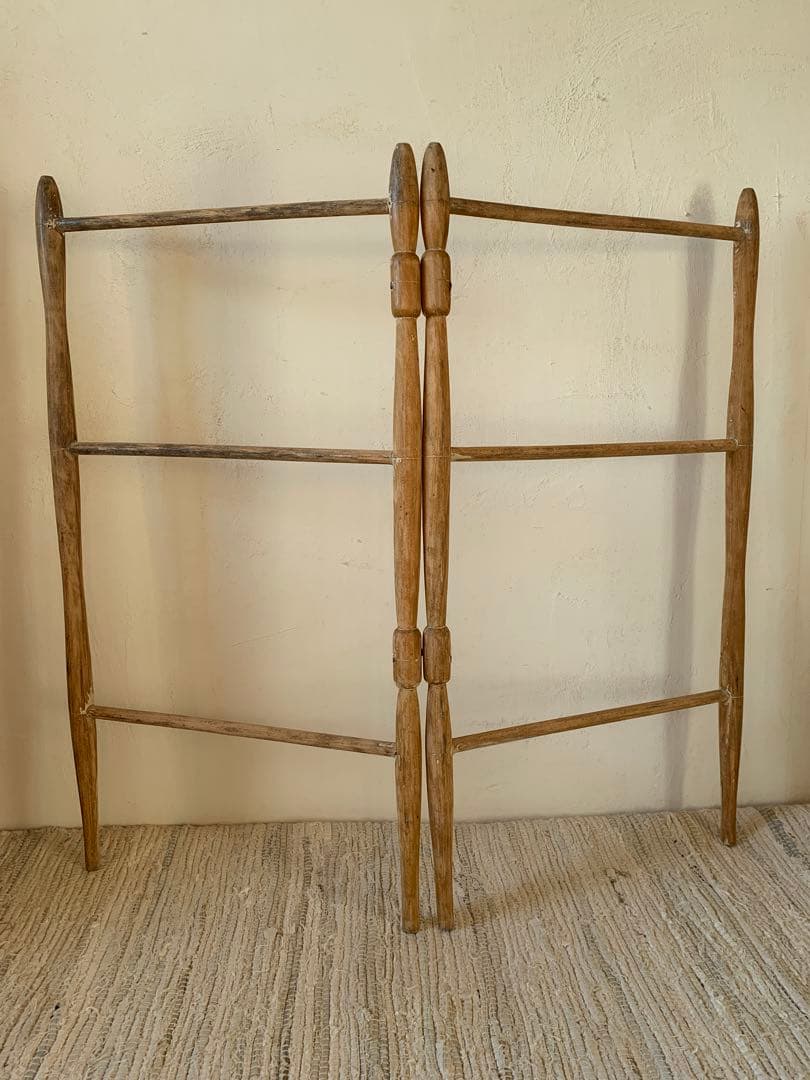 フランスアンティークタオルハンガー※キルトラック※トルション掛け※剥離家具※無垢