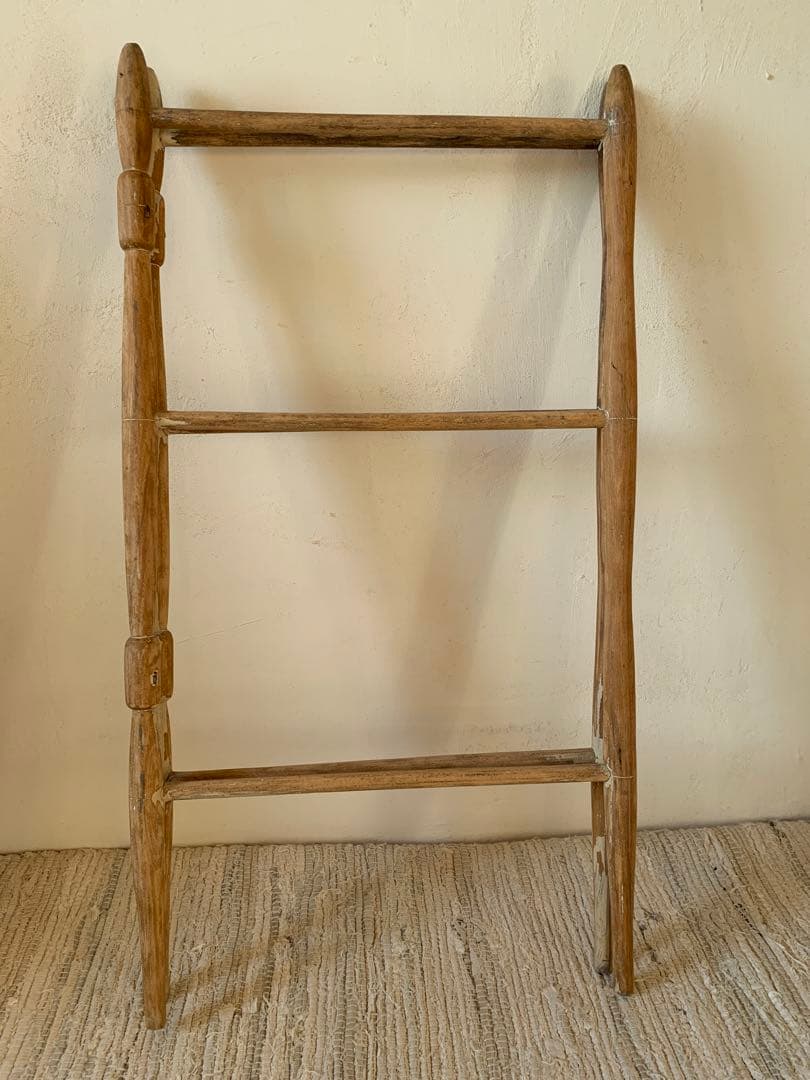 フランスアンティークタオルハンガー※キルトラック※トルション掛け※剥離家具※無垢