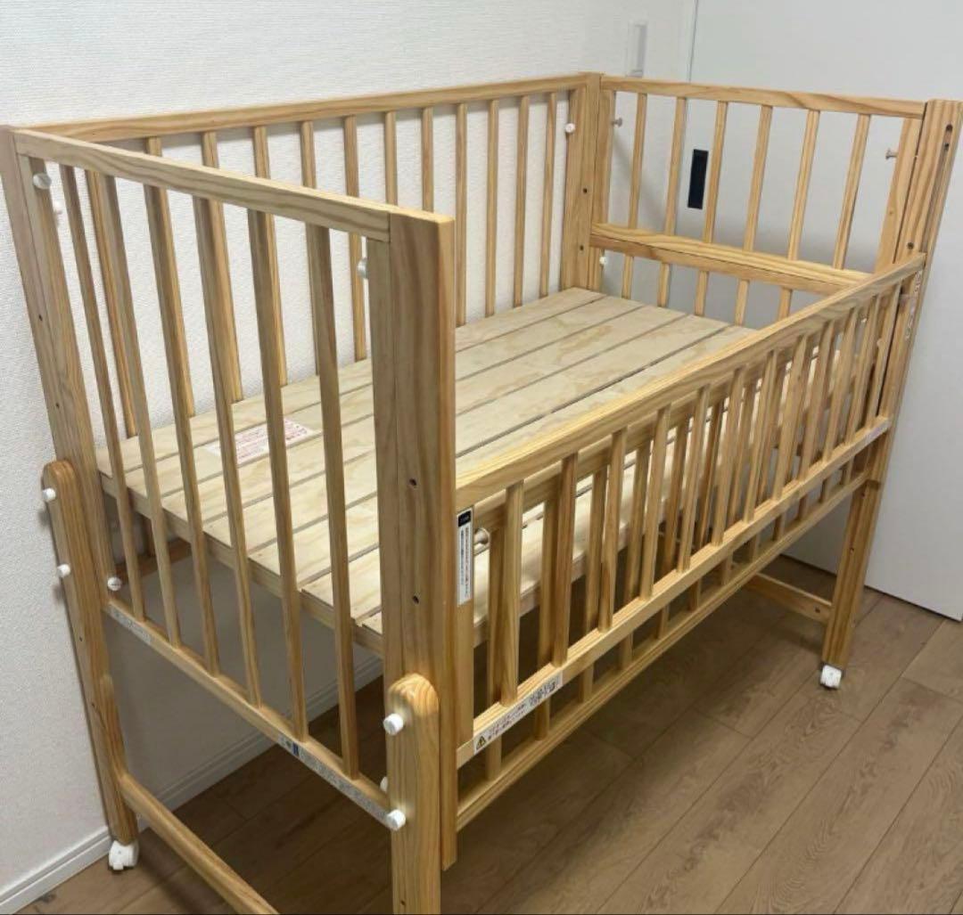 ベビーベッド トール　Wオープン　大和屋 ナチュラル yamatoya