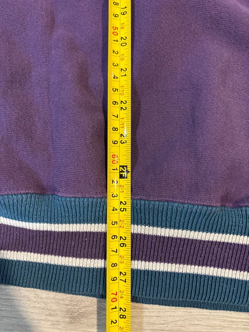 273Champion リバースウィーブ 刺繍ロゴ 紫 USA製