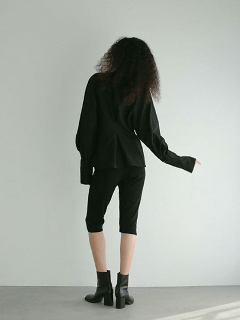 エトレトウキョウ25年新品⭐️ハイゲージバイカーニットパンツレイヤードレギンス