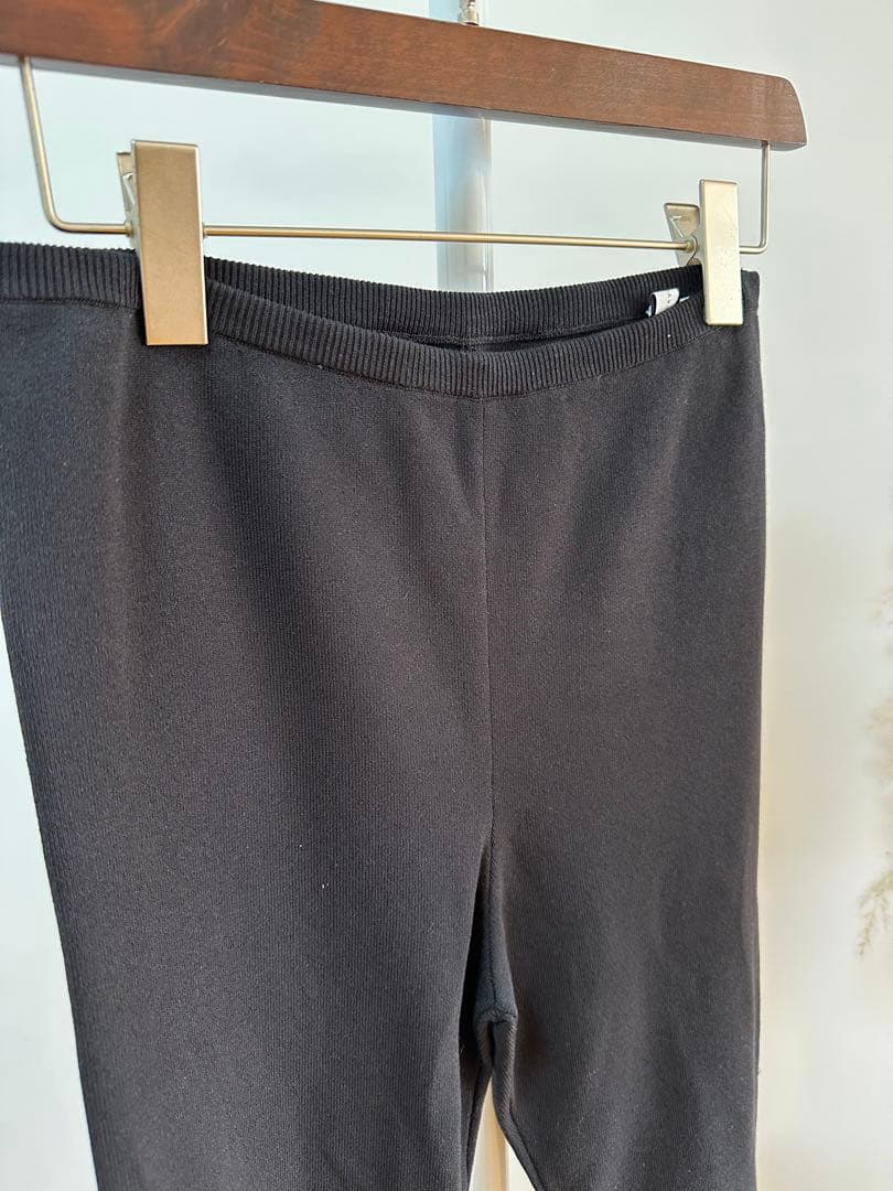 エトレトウキョウ25年新品⭐️ハイゲージバイカーニットパンツレイヤードレギンス