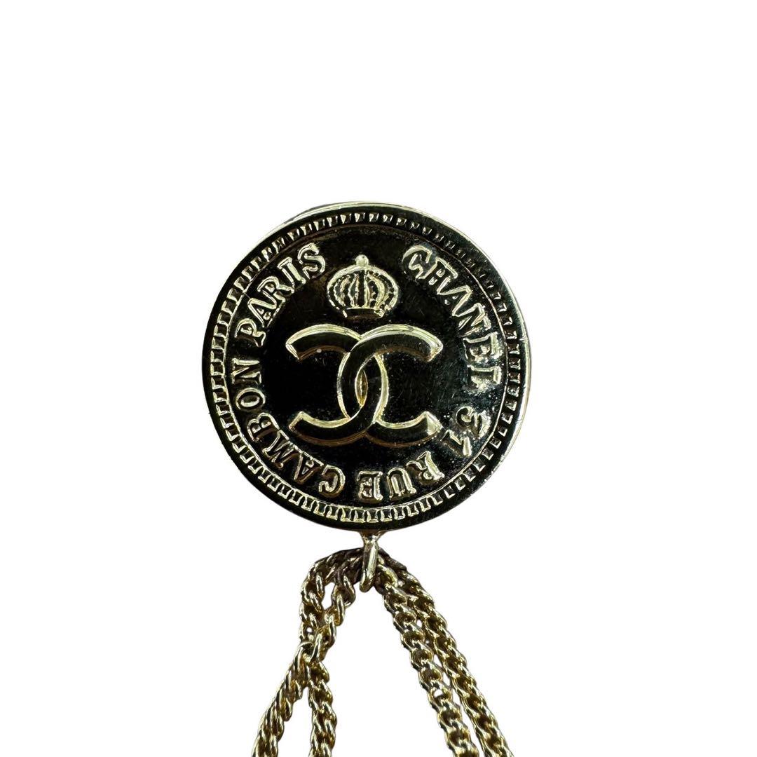 ヴィンテージ CHANEL シャネル マトラッセ バッグ ブローチ ココマーク