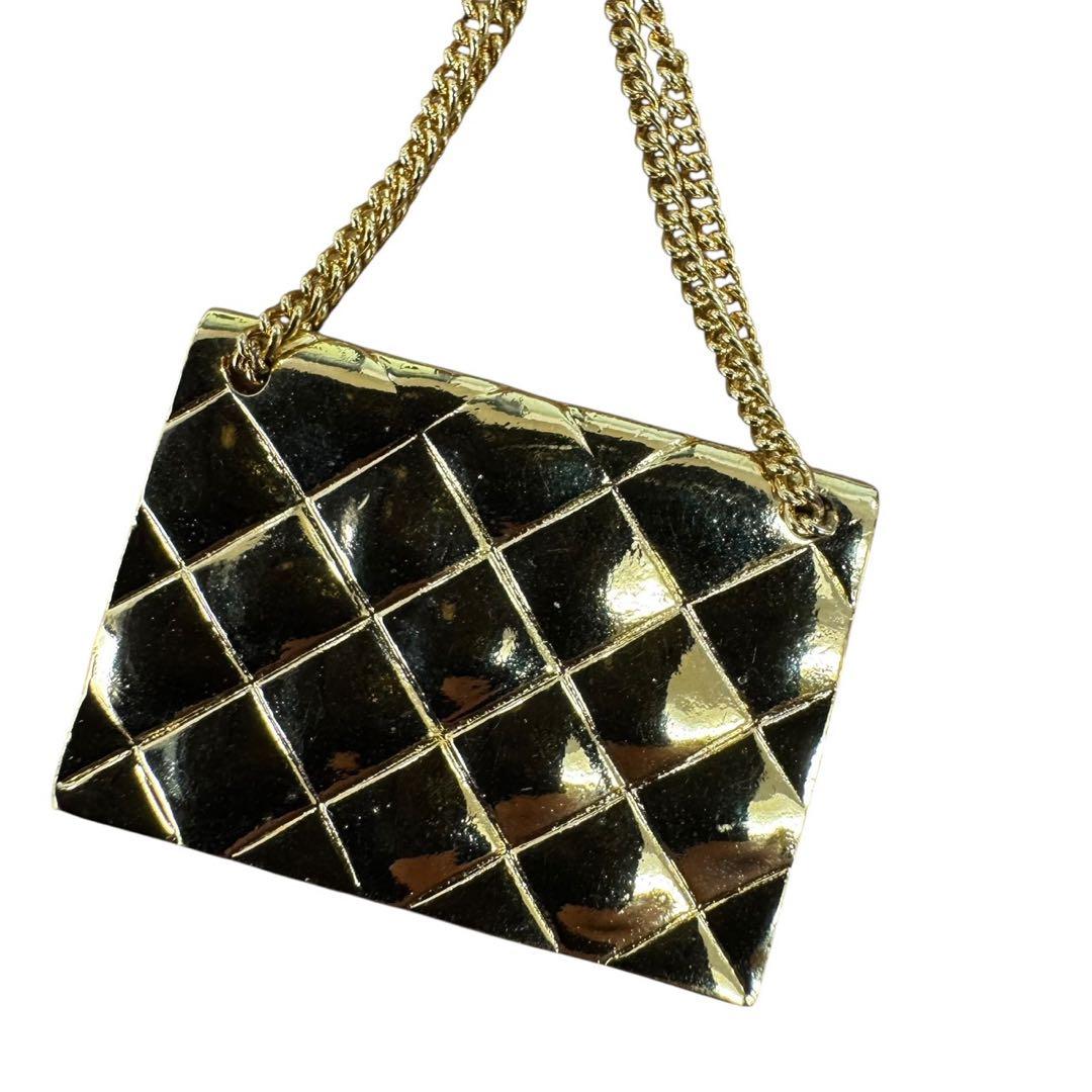 ヴィンテージ CHANEL シャネル マトラッセ バッグ ブローチ ココマーク