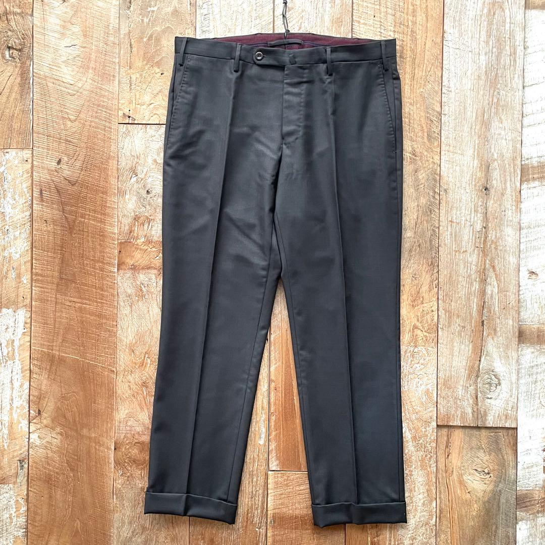 【美品】INCOTEX SUPER100'S ウール スラックス パンツ 48