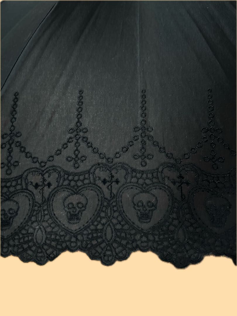 【akaaokiiro】ヒステリックグラマー　スカル刺繍柄　日傘　ゴスロリ