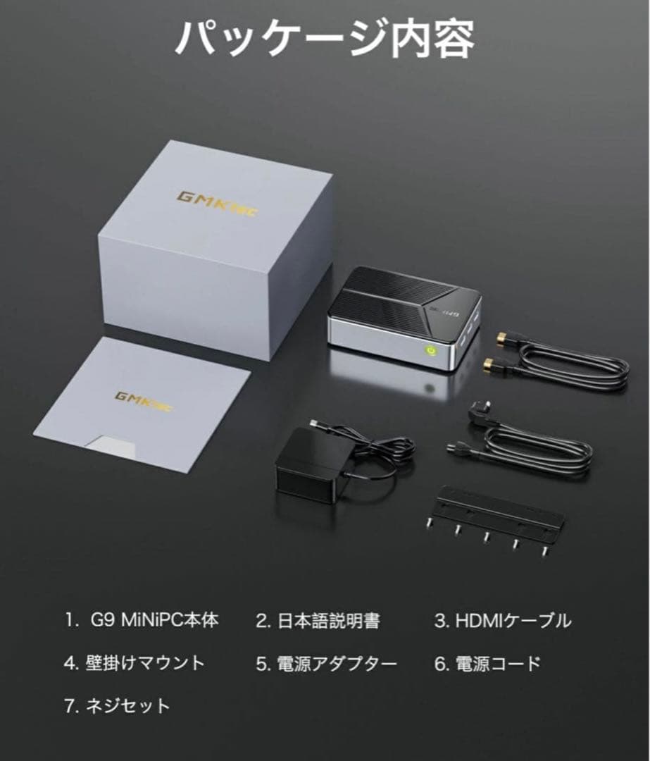 シュリンク付きGMKtec G9 ミニpc
