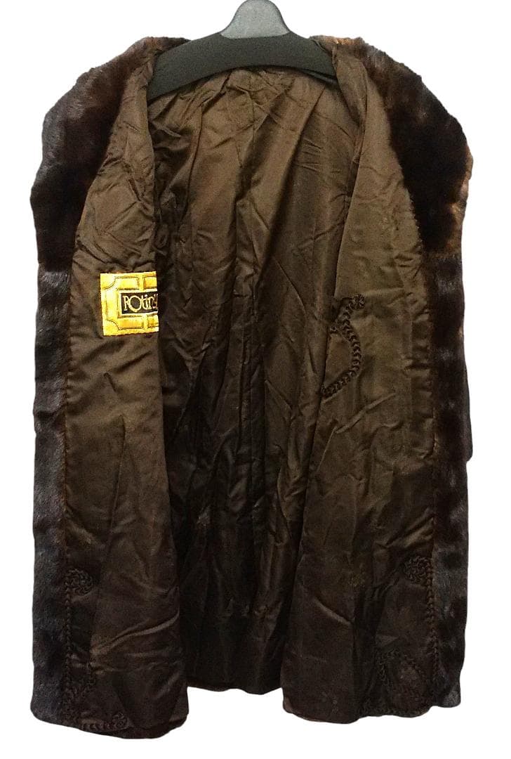 ROTINY　ロティニー　MINK　ミンク　毛皮 　ロングコート　ダークブラウン