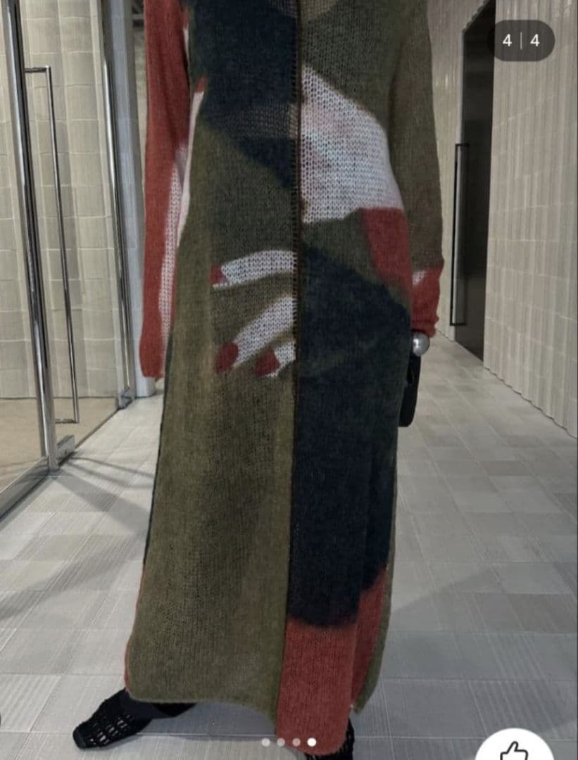 Ameri　LITTLE FUNNY FACE KNIT DRESS