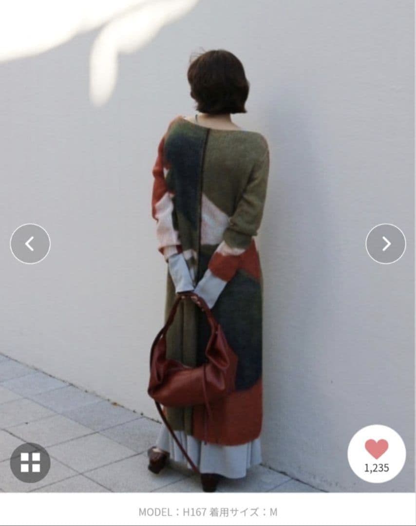 Ameri　LITTLE FUNNY FACE KNIT DRESS