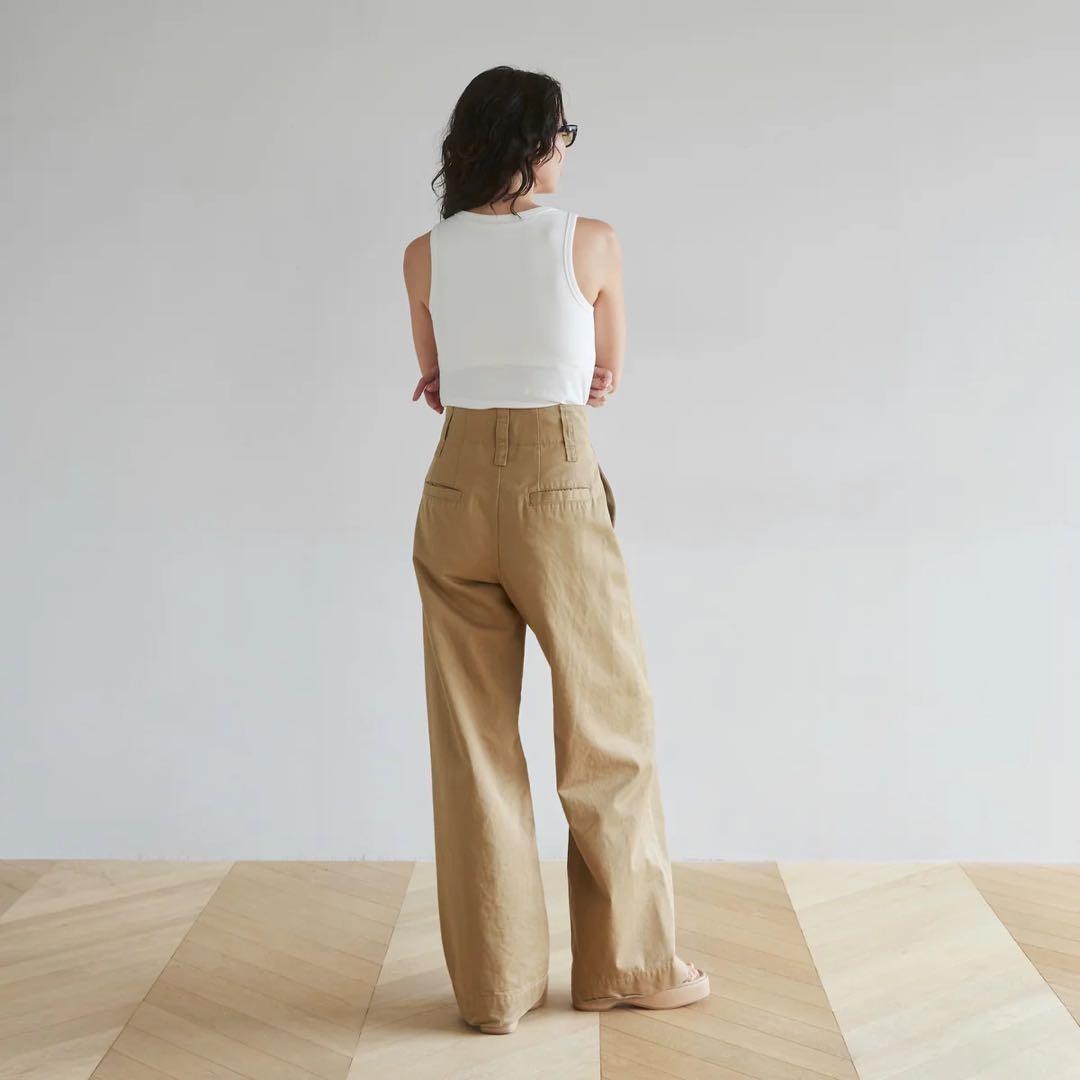 SeaRoomLynn ハイウエストLOOSEチノトラウザー