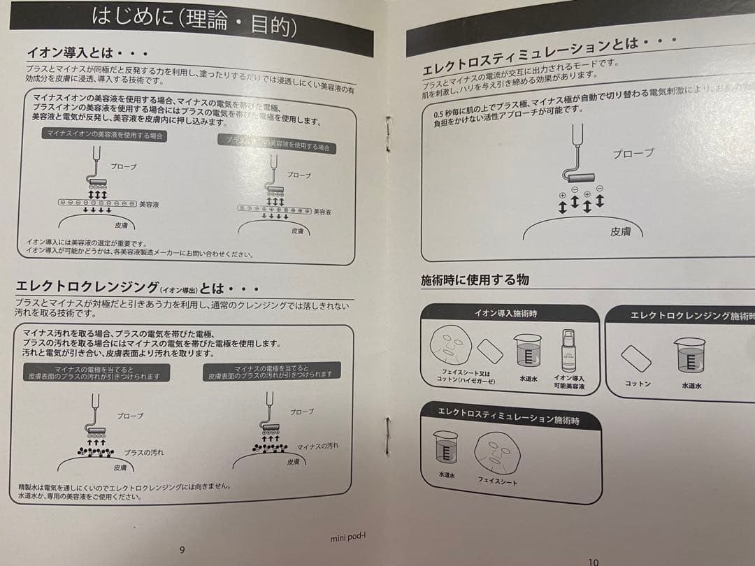 簡単に使える！【業務用 イオン導入美顔器 】mini pod-I