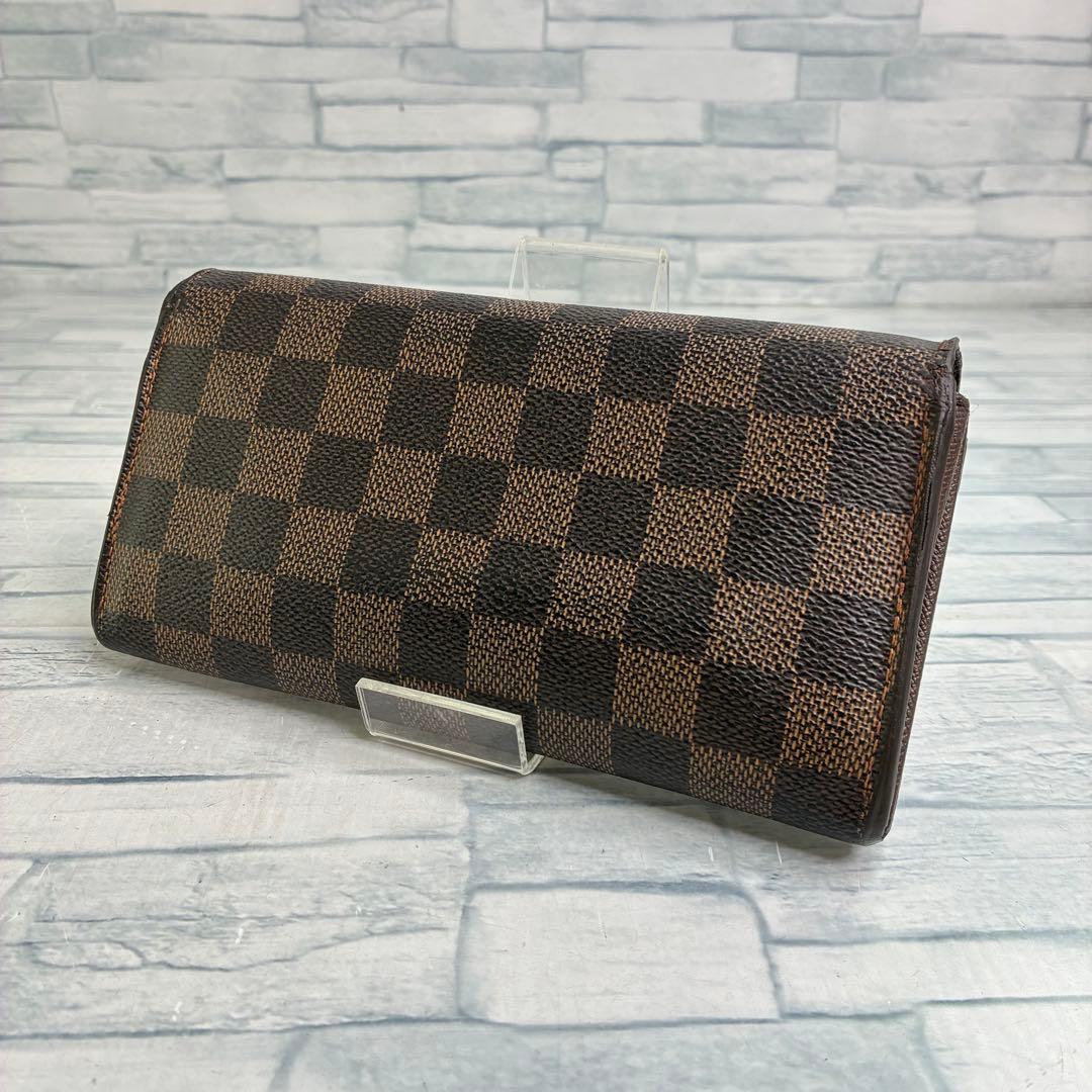美品　45 ルイヴィトン ダミエ 長財布　二つ折り財布　ku4