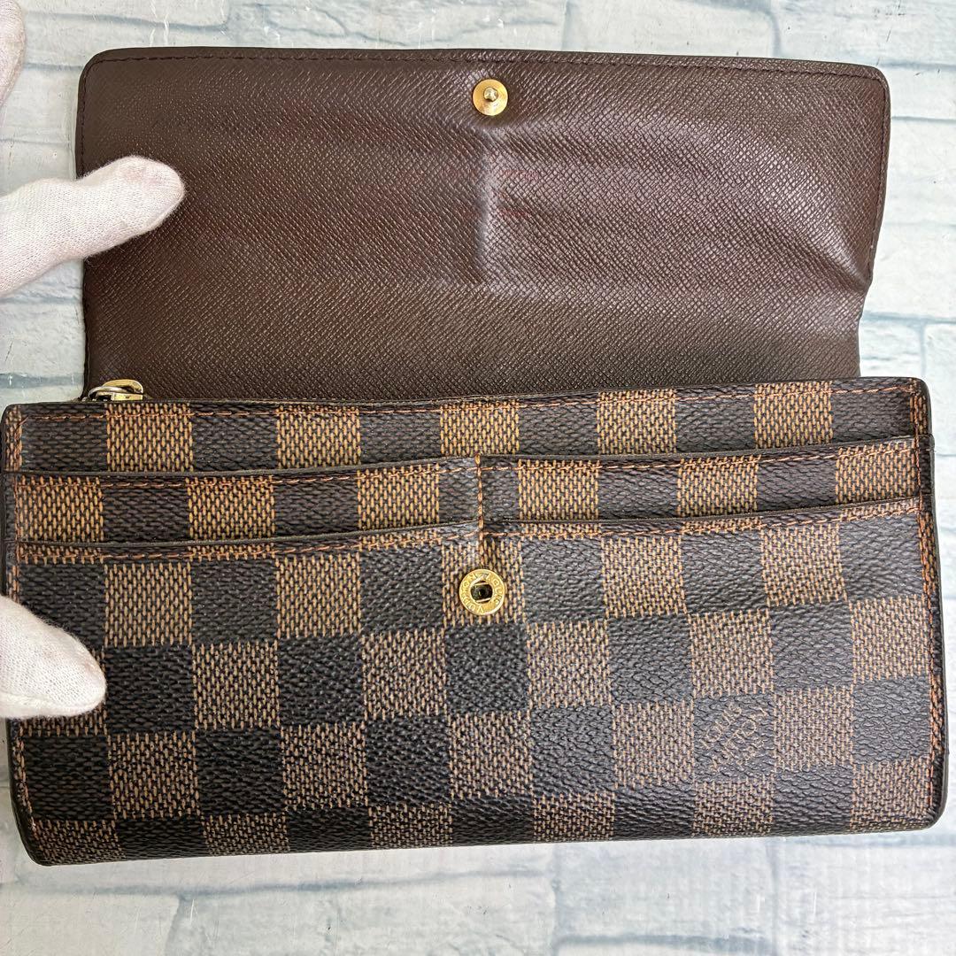 美品　45 ルイヴィトン ダミエ 長財布　二つ折り財布　ku4