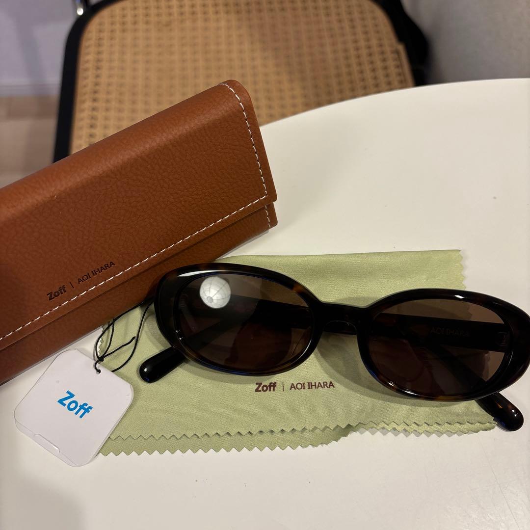 【新品】値下げ！Zoff aoi ihara サングラス オーバル ブラウン