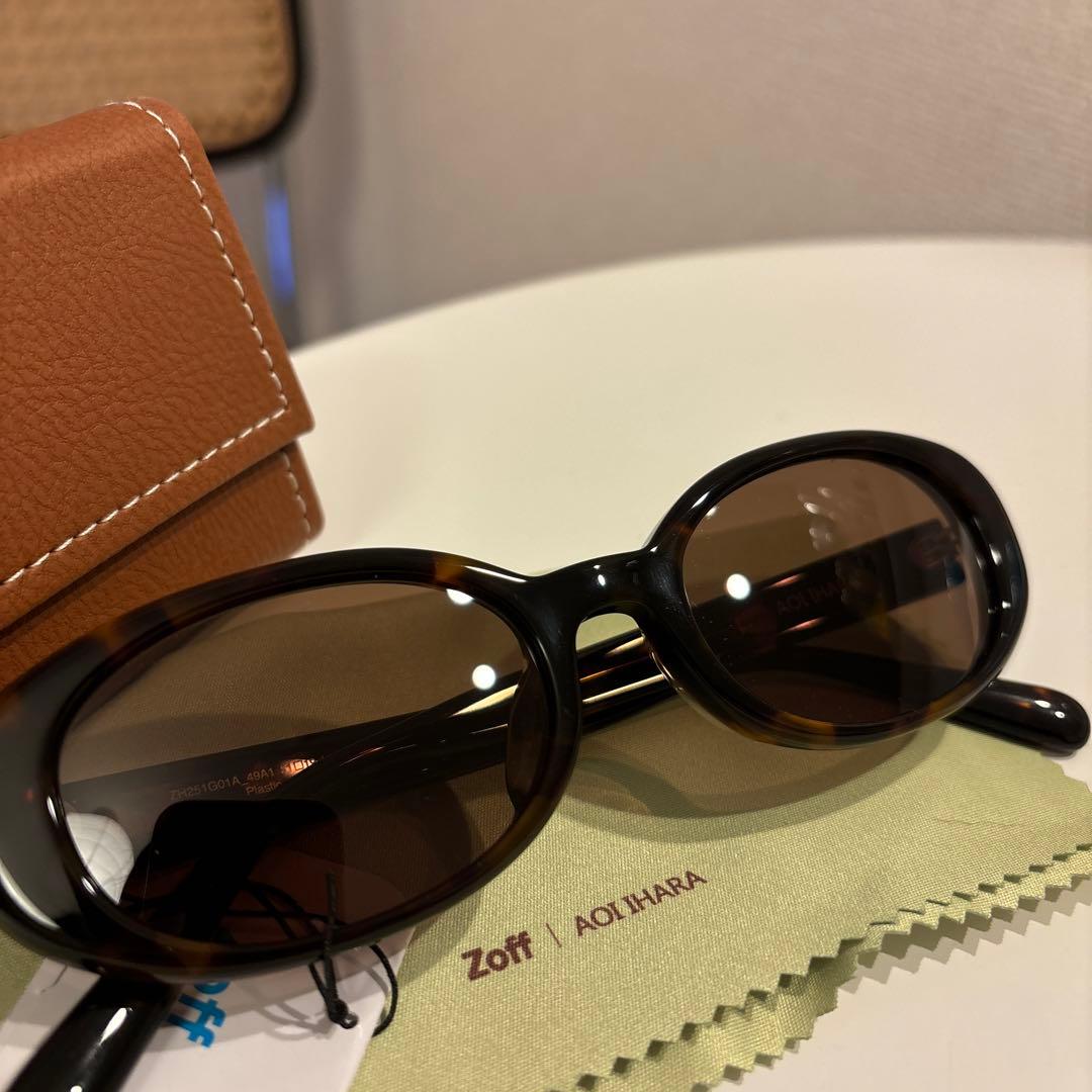 【新品】値下げ！Zoff aoi ihara サングラス オーバル ブラウン