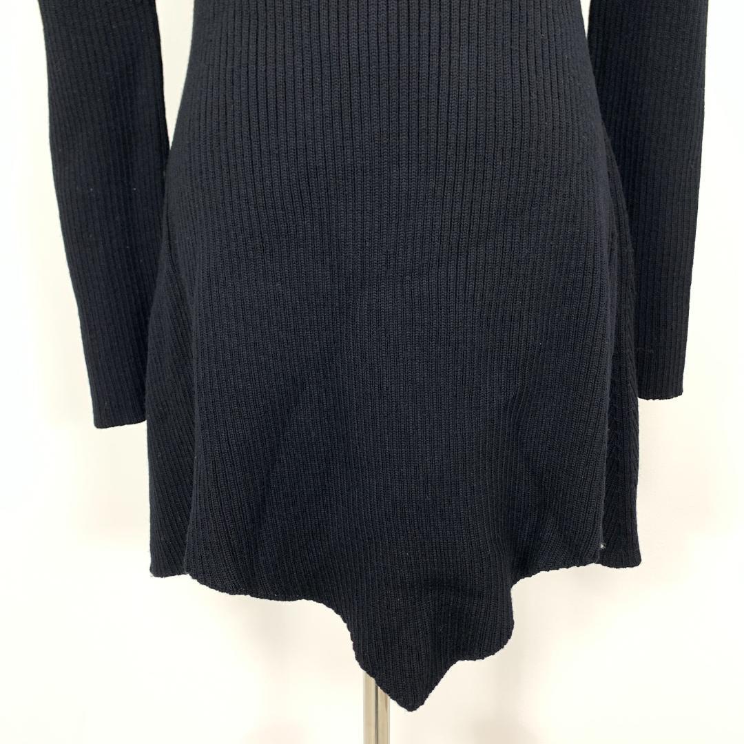 LA8813 カールラガーフェルド ニットワンピース 黒 ウール S-M程度