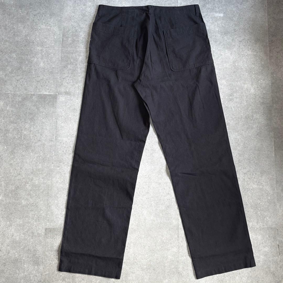 【美品】マーガレットハウエル コットンリネン ワークパンツ ワイドフィット XL