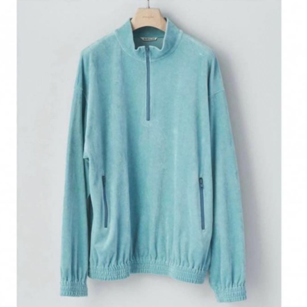 トップス ORGANIC COTTON VELOUR HALF ZIP BLOUSON