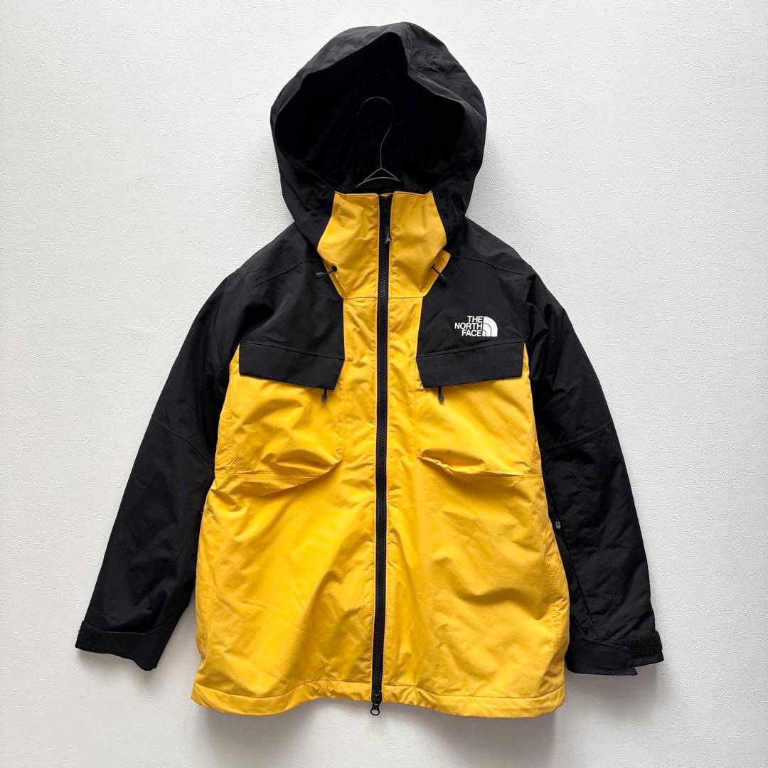 02140-4 ノースフェイス　スノボウェア　ダウンジャケット　イエロー