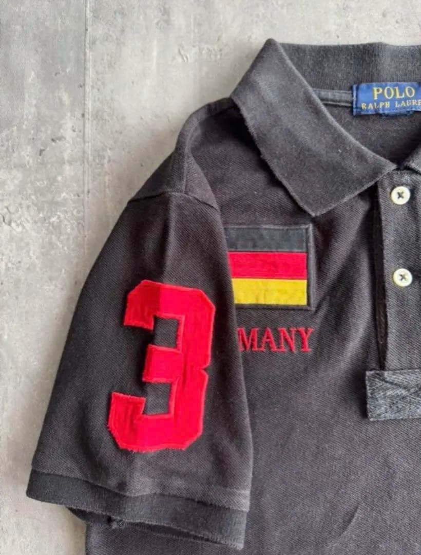 90s ラルフローレン　ポロシャツ ビッグポニー y2k SWAG 短丈