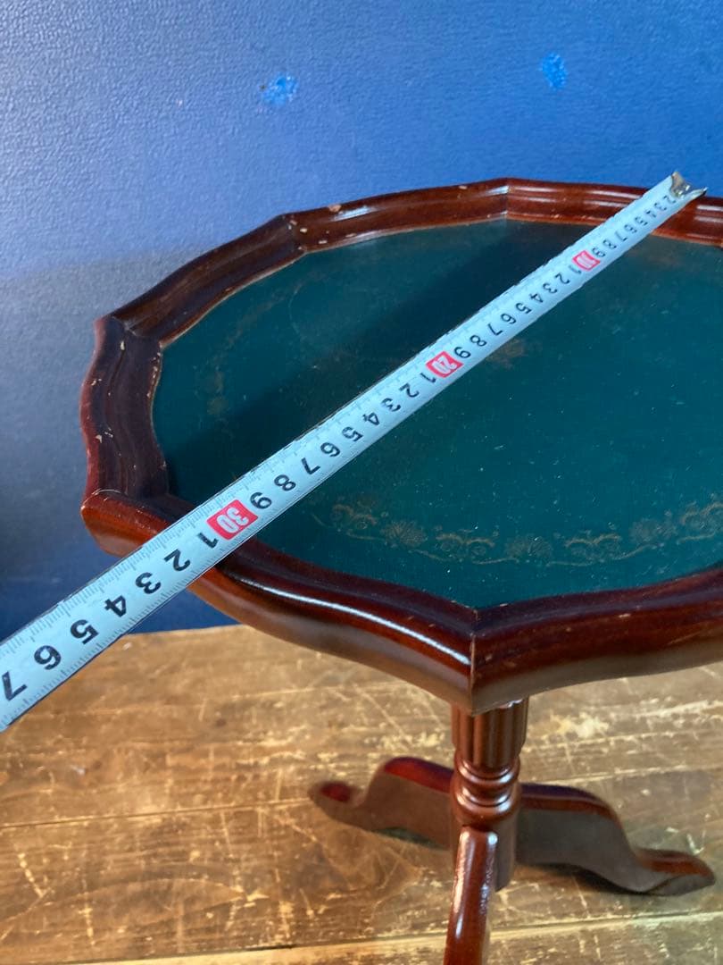 G サイドテーブル　コーヒーテーブル　アンティーク調　ヨーロピアン風　花台　緑