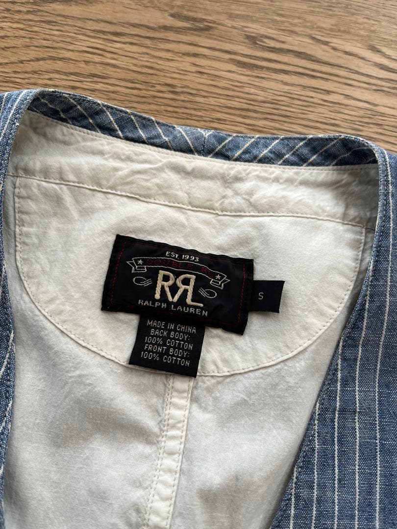 RRL STRIPE VEST ダブルアールエル ストライプ ベスト Sサイズ