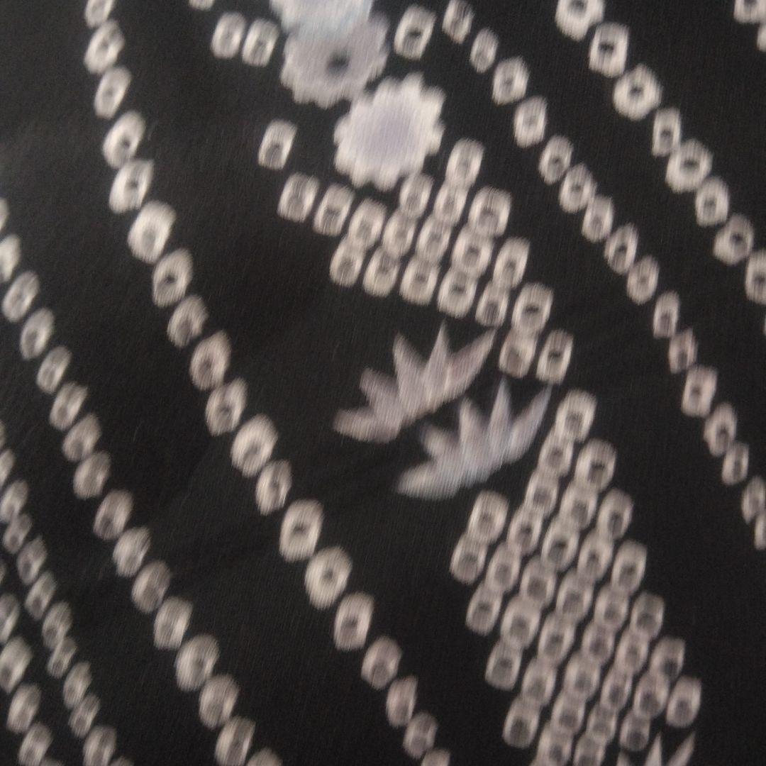 正絹　長襦袢　黒　手縫い仕立て