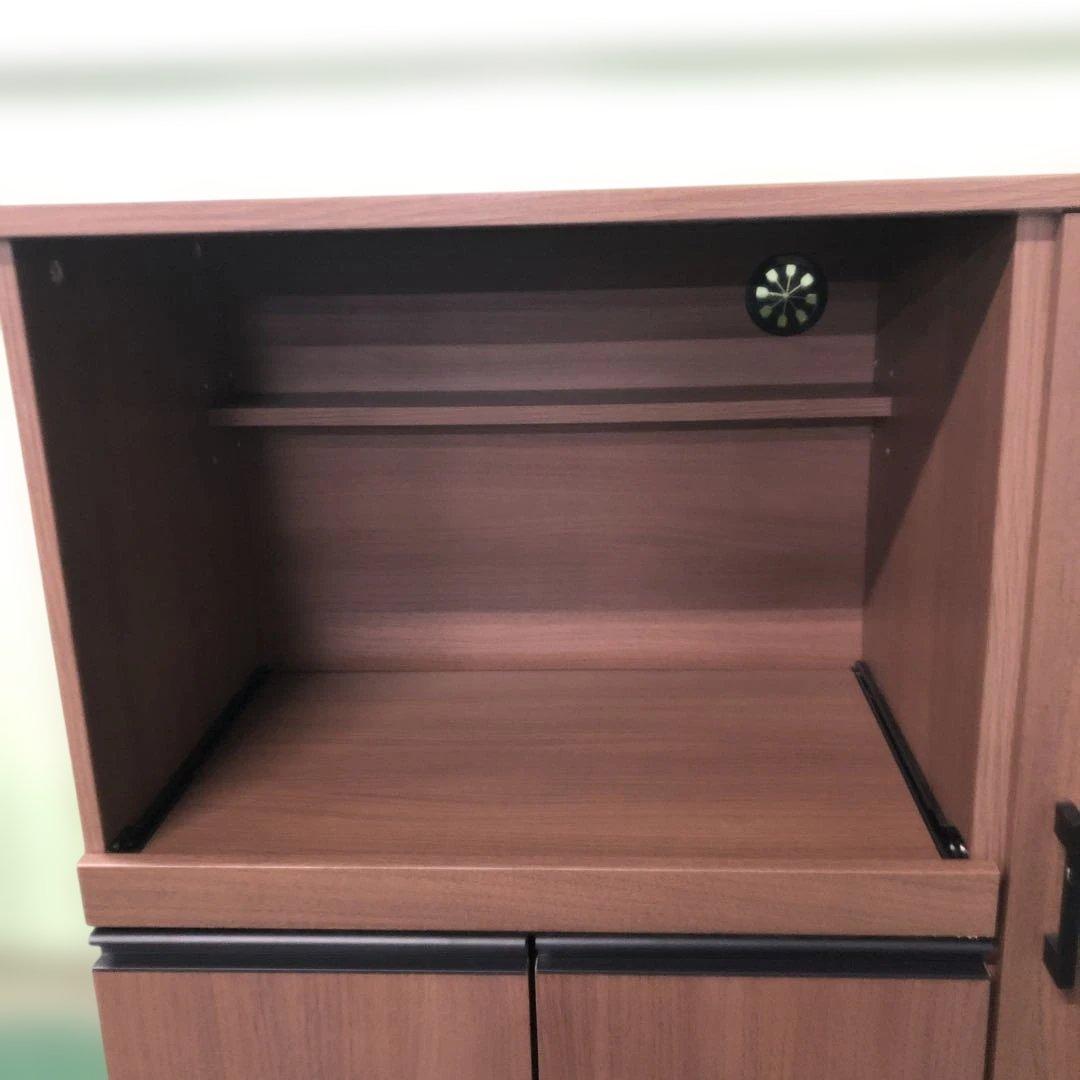 ニトリ レンジ台 フォルムN RE9090G 食器棚 ブラウン