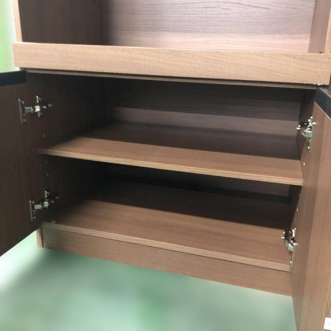 ニトリ レンジ台 フォルムN RE9090G 食器棚 ブラウン