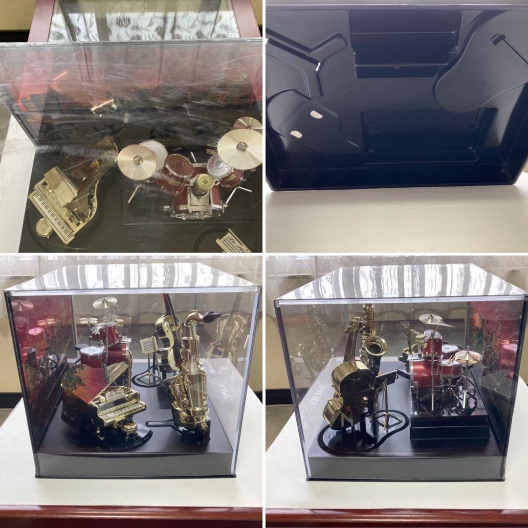 ジャズセット ミニボトル バンド 楽器 音楽 置物 オブジェ ケース レトロ