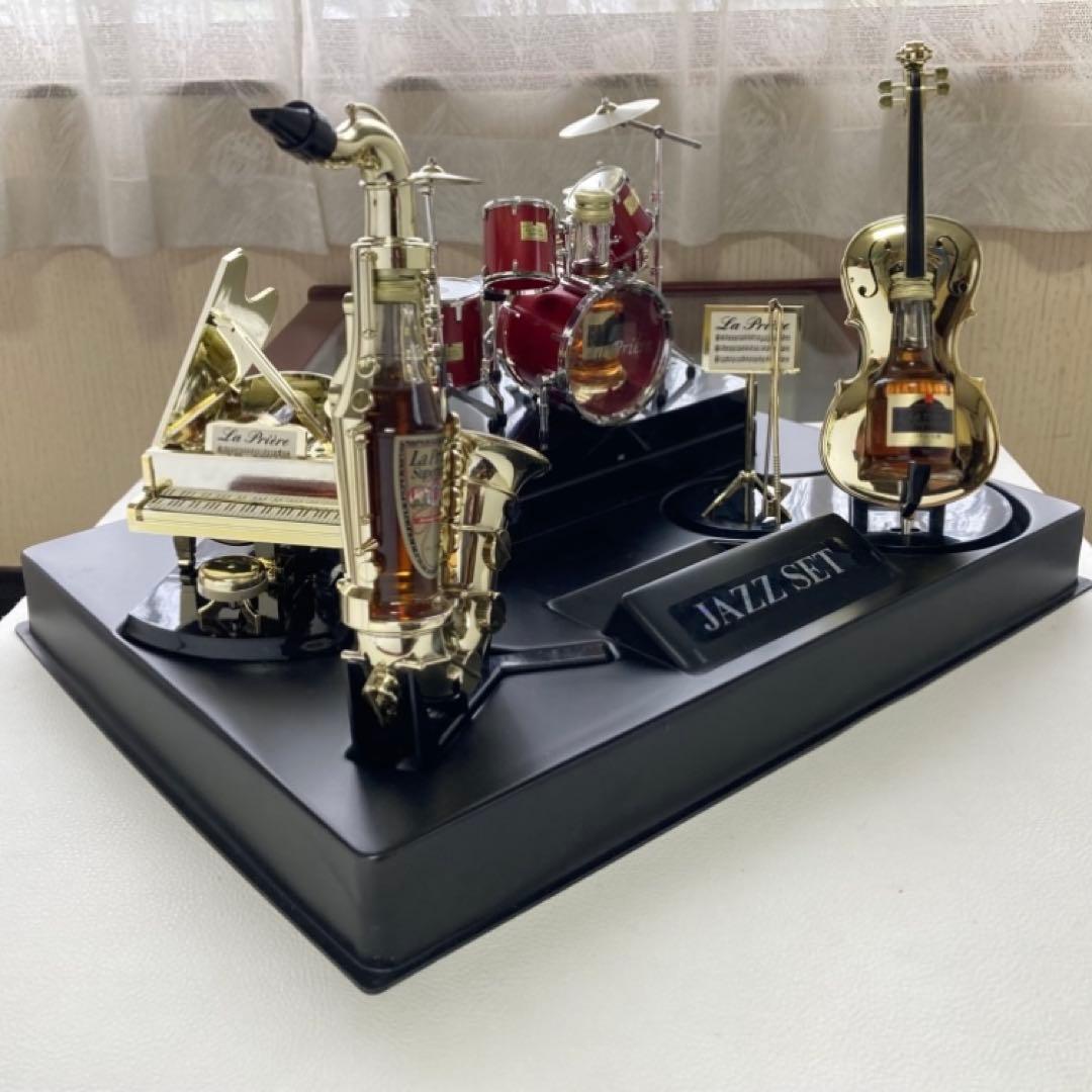 ジャズセット ミニボトル バンド 楽器 音楽 置物 オブジェ ケース レトロ