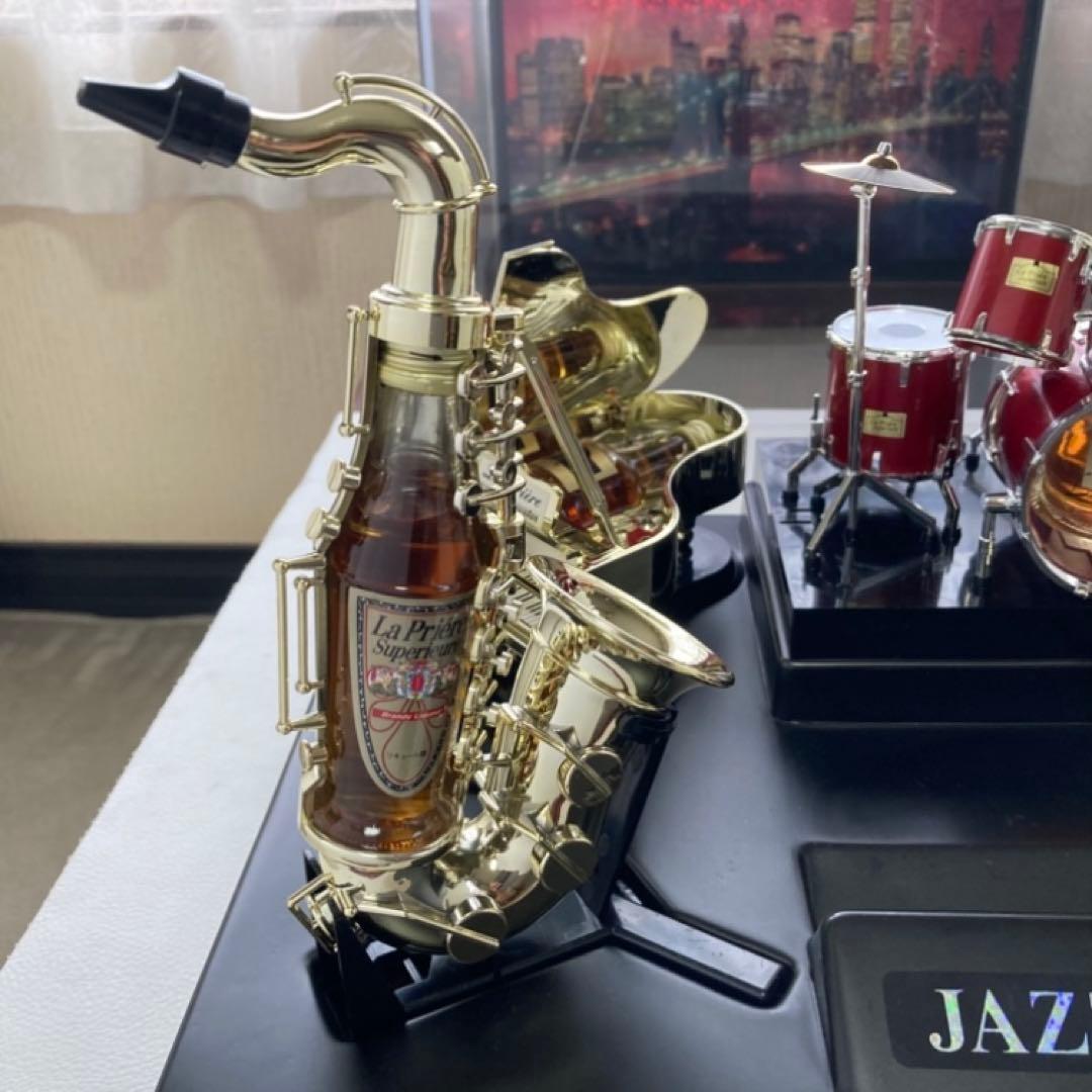ジャズセット ミニボトル バンド 楽器 音楽 置物 オブジェ ケース レトロ