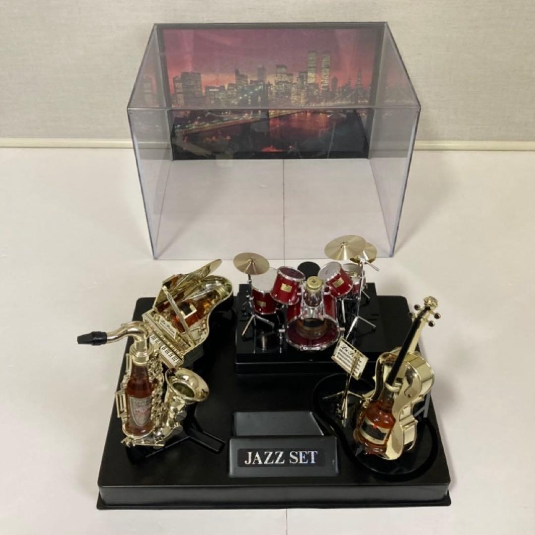 ジャズセット ミニボトル バンド 楽器 音楽 置物 オブジェ ケース レトロ