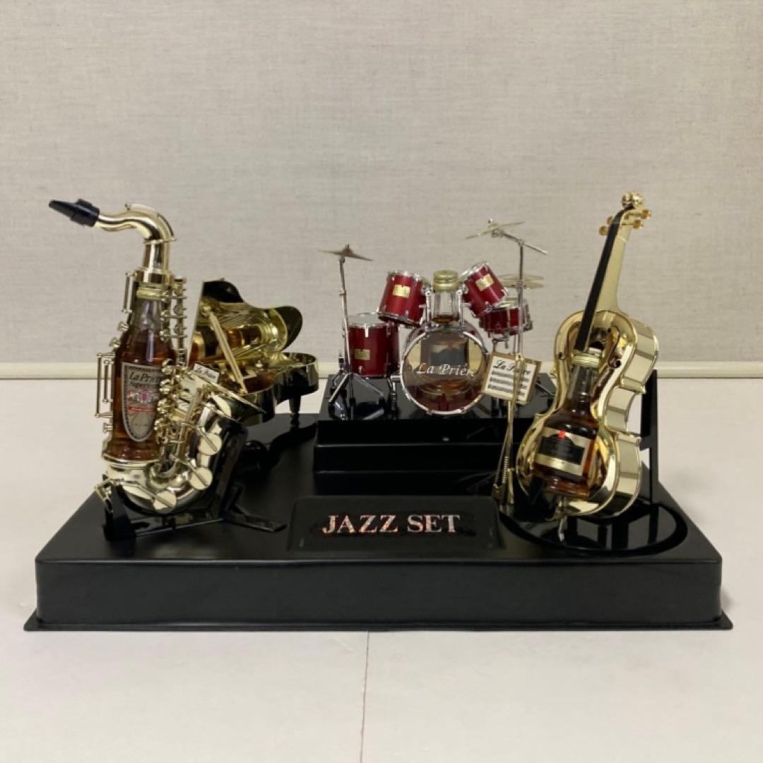 ジャズセット ミニボトル バンド 楽器 音楽 置物 オブジェ ケース レトロ