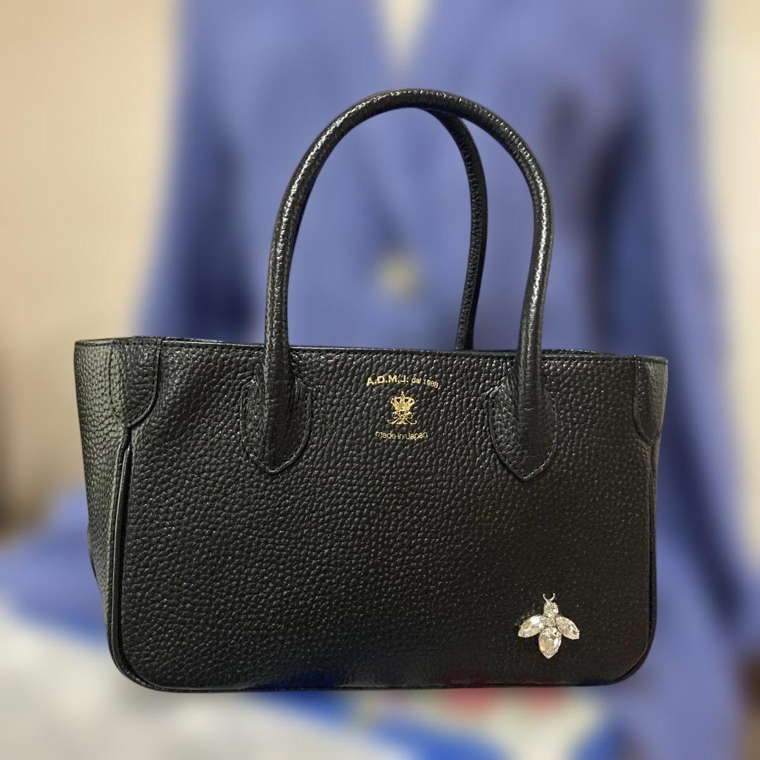 大人気モデルADMJスワロフスキー蜂黒トートバッグ未使用たいへん綺麗