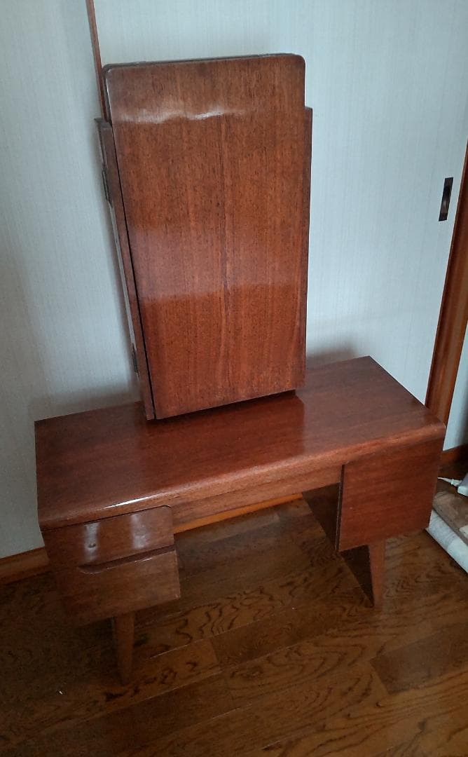 匿名・送料込 三面鏡 鏡台 ドレッサー 昭和レトロ アンティーク