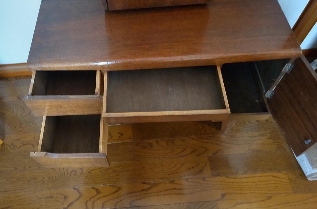 匿名・送料込 三面鏡 鏡台 ドレッサー 昭和レトロ アンティーク