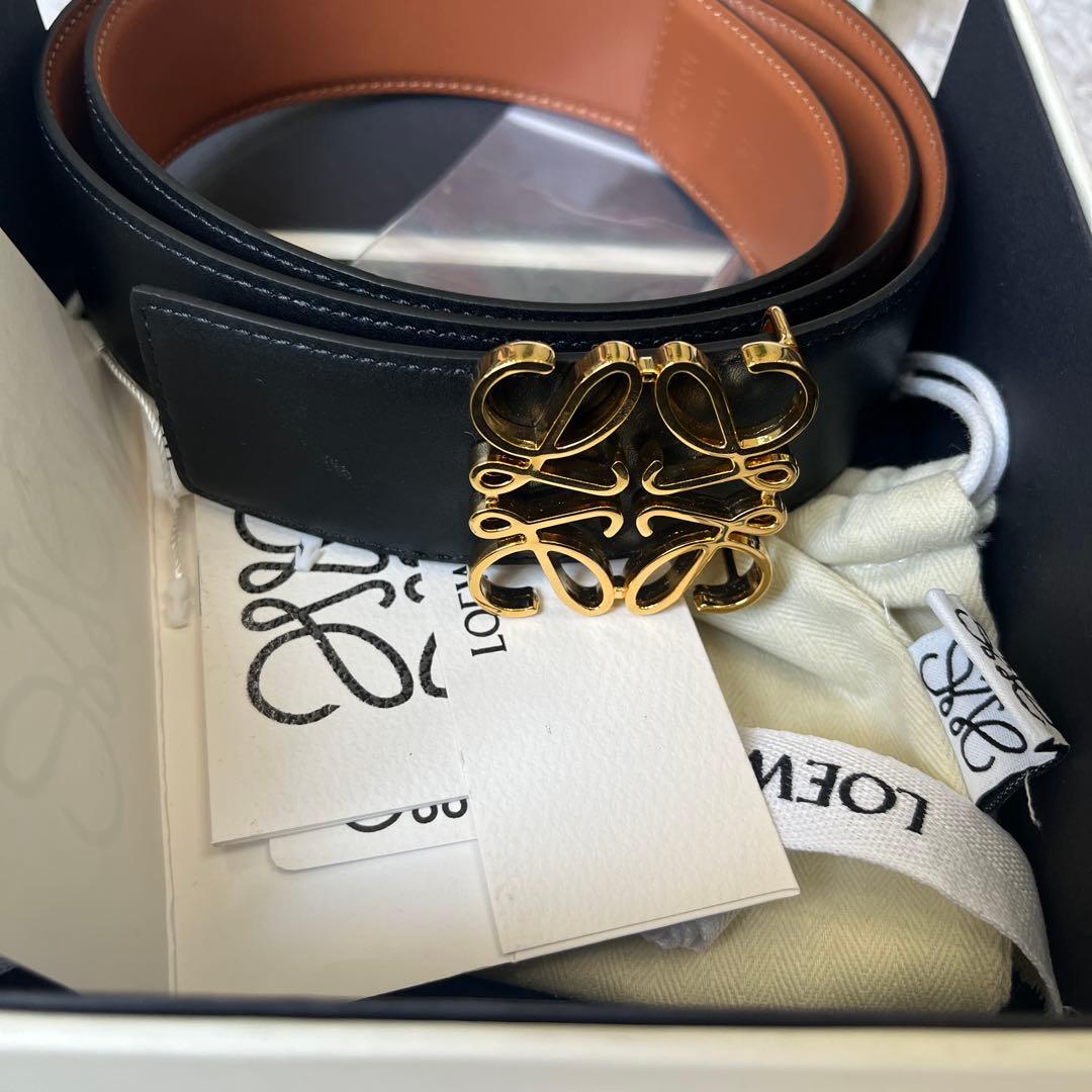 LOEWE レザー ベルト ブラック