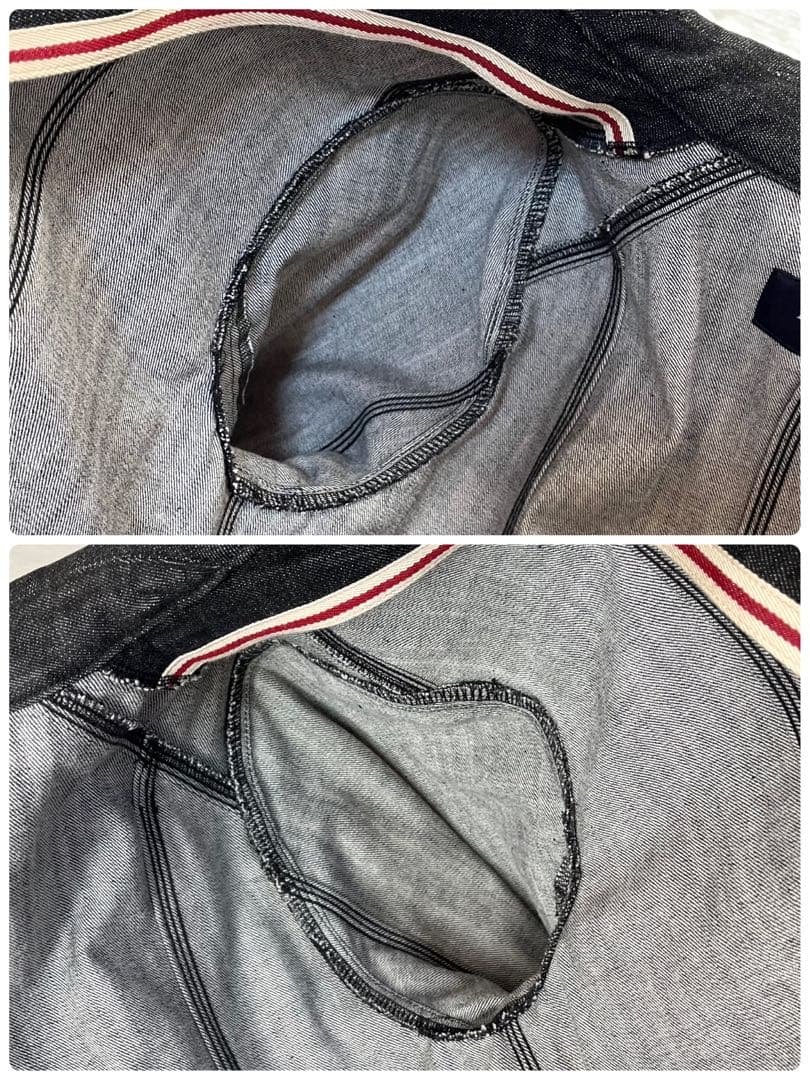 【美品】バーバリーロンドン　ウエストベルト付き　デニムジャケット　ノバボーダー