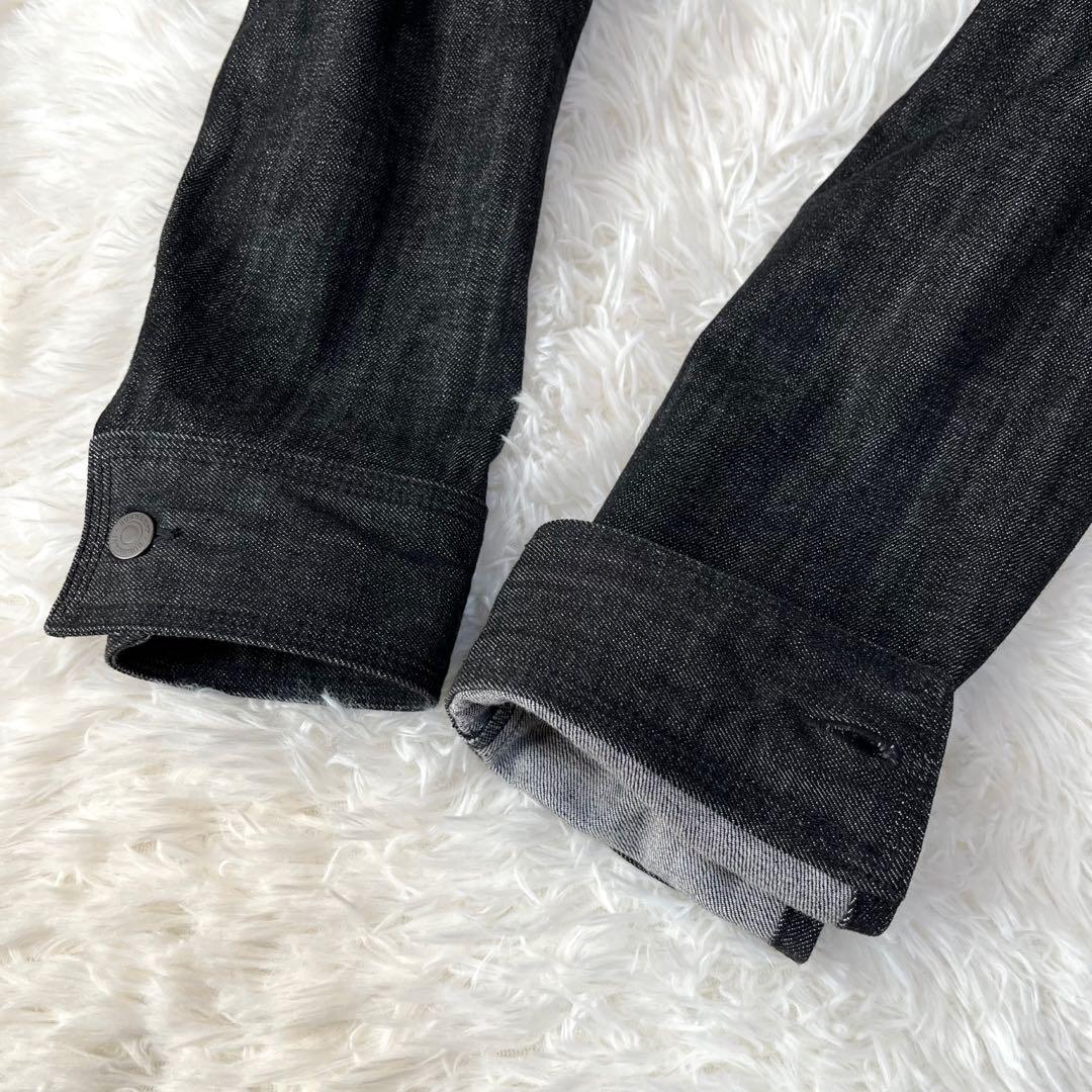 【美品】バーバリーロンドン　ウエストベルト付き　デニムジャケット　ノバボーダー